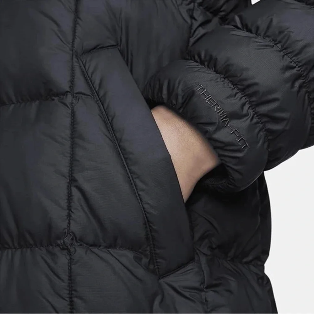 Nike Sportswear Swoosh Puffer PrimaLoft® Women's Therma-FIT Parka, Black S NWT